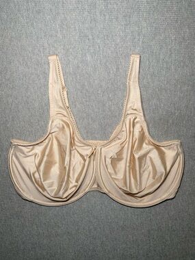 Wacoal Basic Beauty Bra Size 38G Underwire Full Figure Seamless 855192 Beige